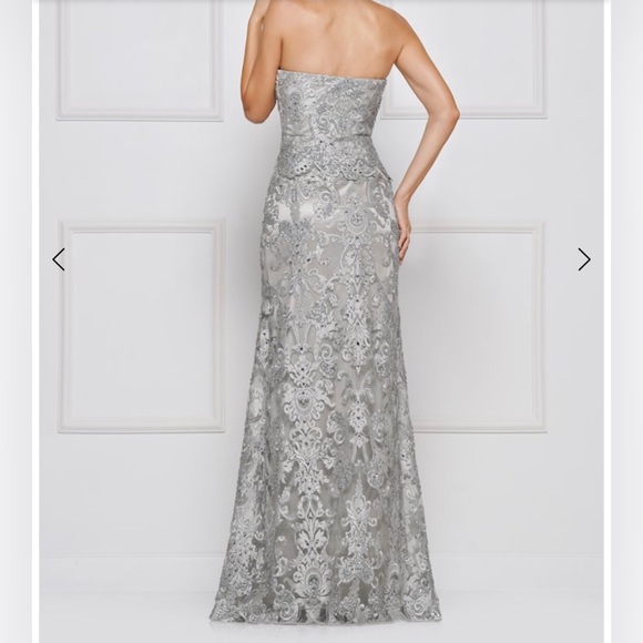 Rina diMontella lace strapless gown, size 8 - Picture 2 of 11